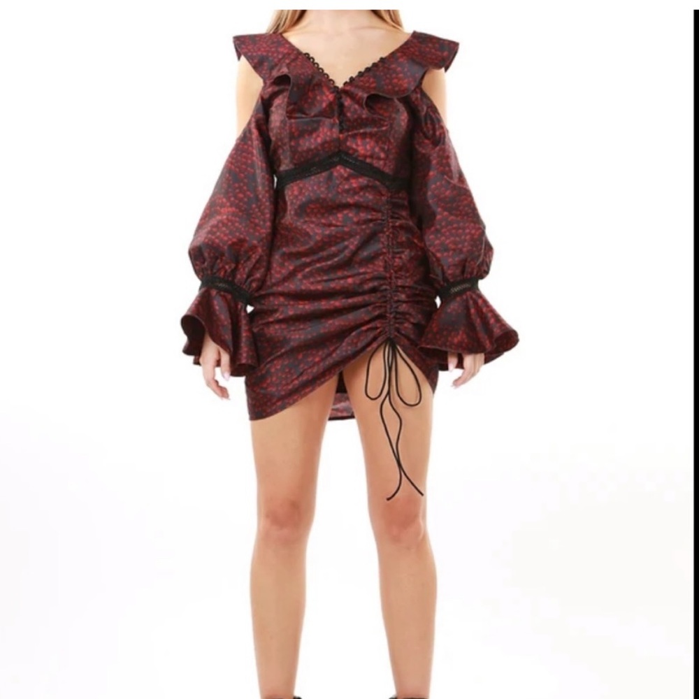 PUFF SLEEVE MINI DRESS